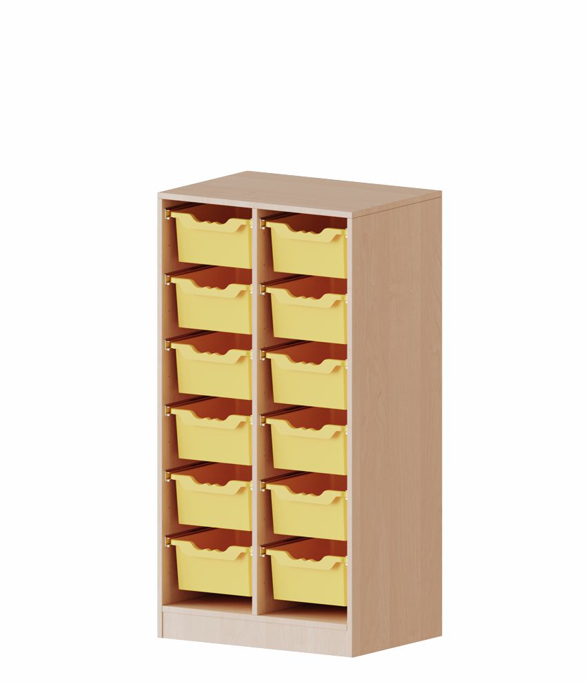ErgoTray Regal zweireihig 3,5 OH, 12 Boxen L